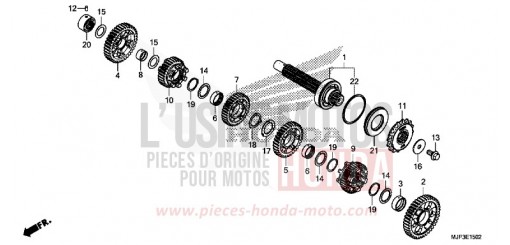 TRANSMISSION (COUNTERSHAFT) (CRF1000D) CRF1000DH de 2017